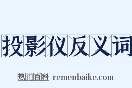 投影仪反义词是什么意思的图片